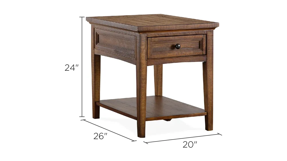Ivy Ridge Rectangular End Table Dimensions