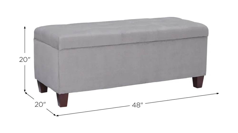 Carmen Storage Ottoman Dimensions