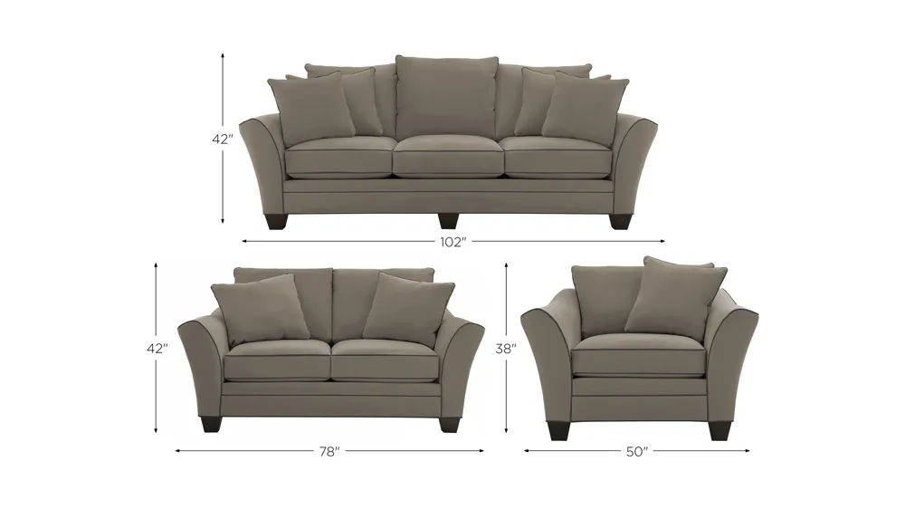 Briarwood Living Room Set Dimensions