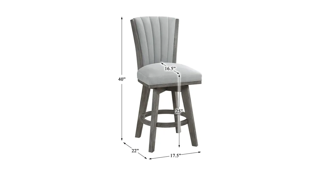 Ramsey Counter Height Swivel Stool Set of 2 Dimensions