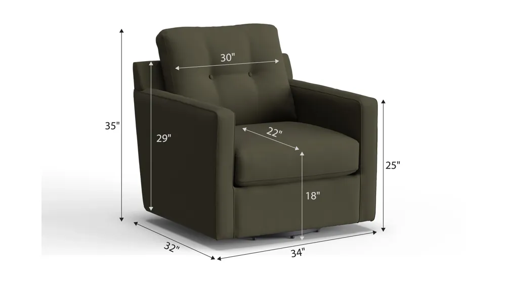 ModularOne Swivel Chair Dimensions