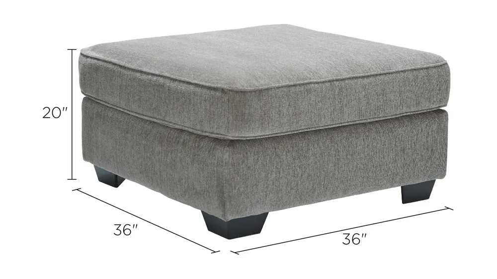 Adelson Chenille Cocktail Ottoman Dimensions