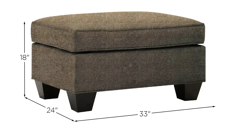 Briarwood Microfiber Ottoman Dimensions