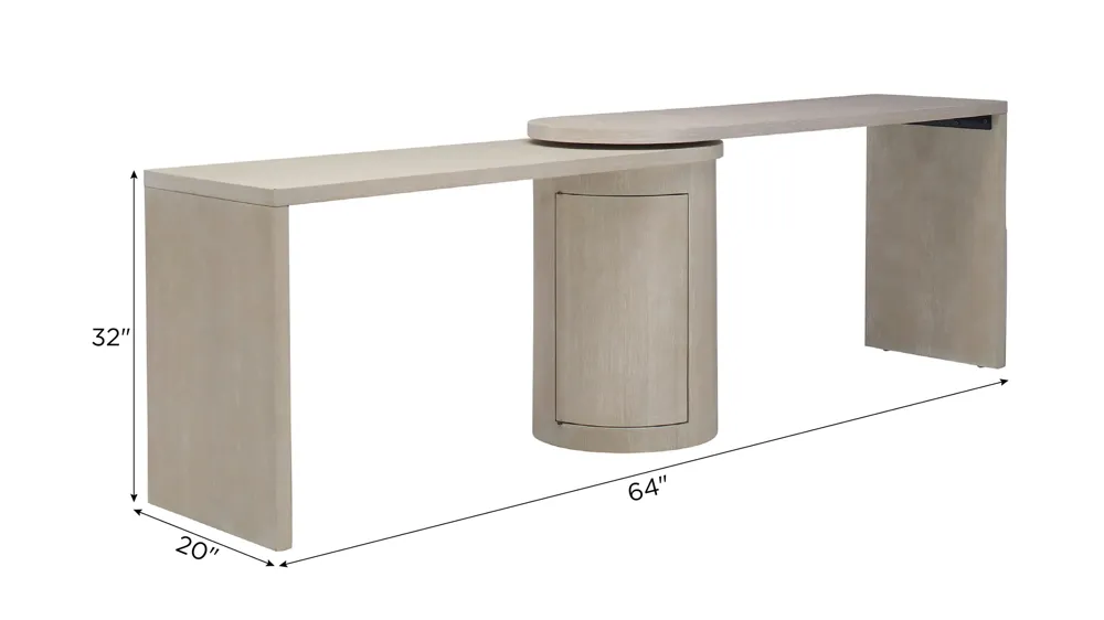 Caspian Swivel Desk Dimensions