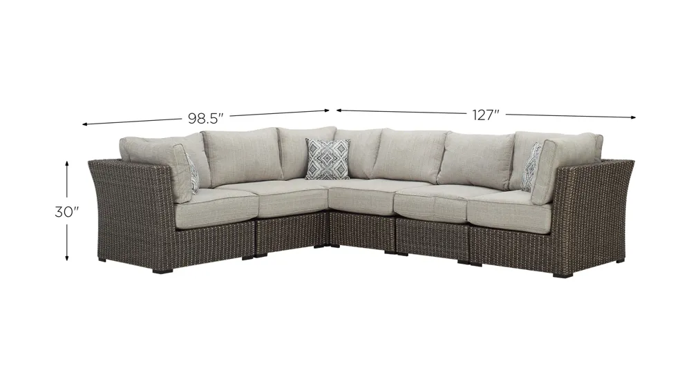 Banyan 6-pc. Sectional Dimensions