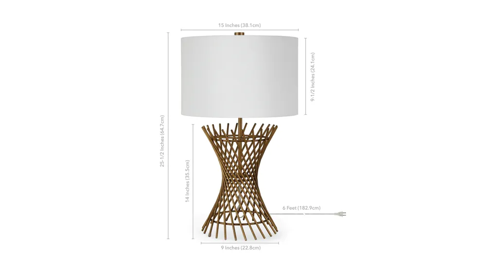Roma Table Lamp Dimensions