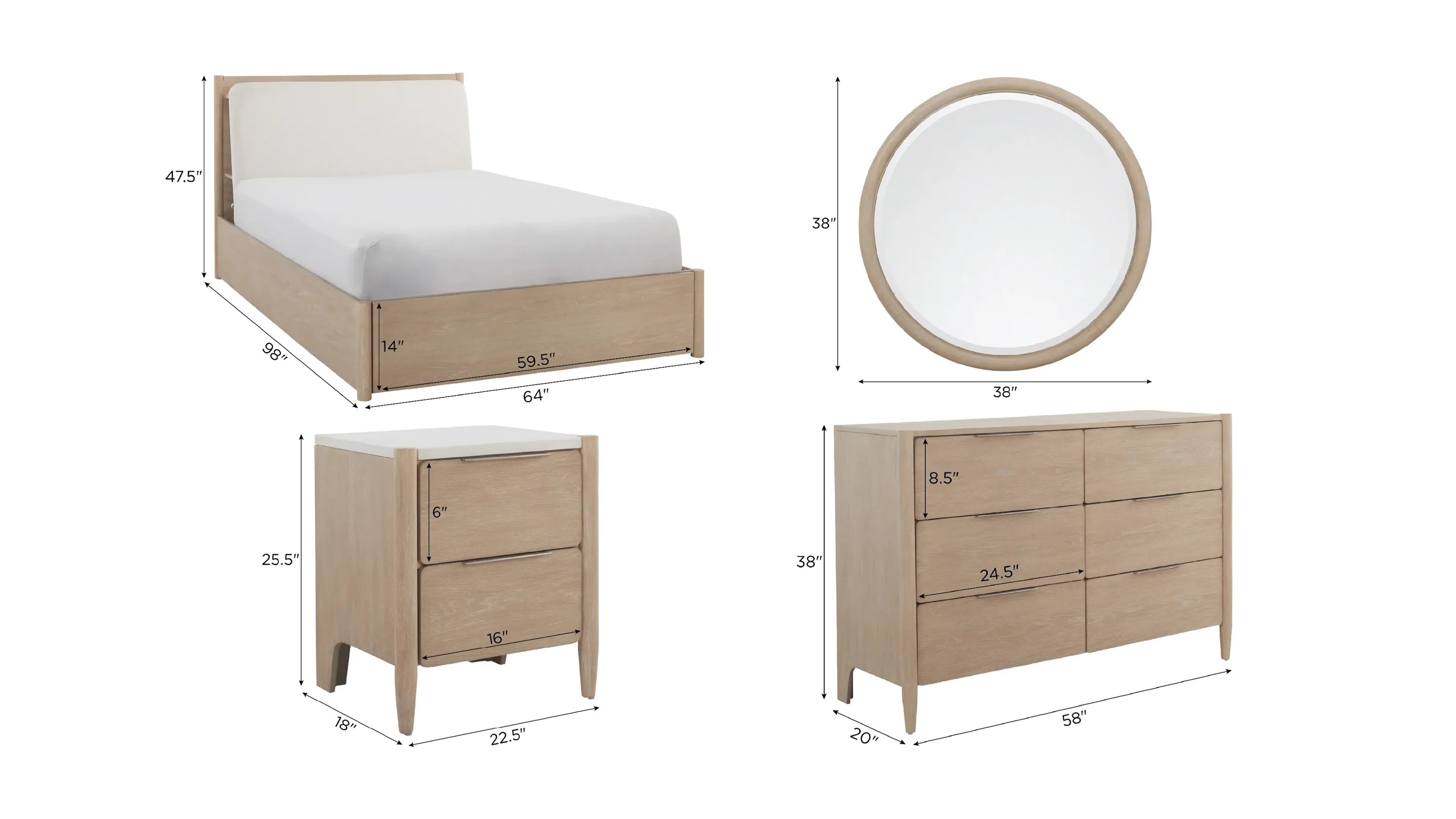 Mirra 4-pc. Bedroom Set | Raymour & Flanigan