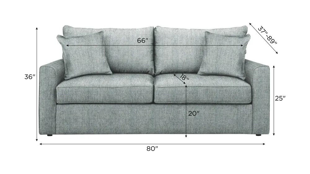 Trayce Chenille Queen Sleeper Sofa Dimensions