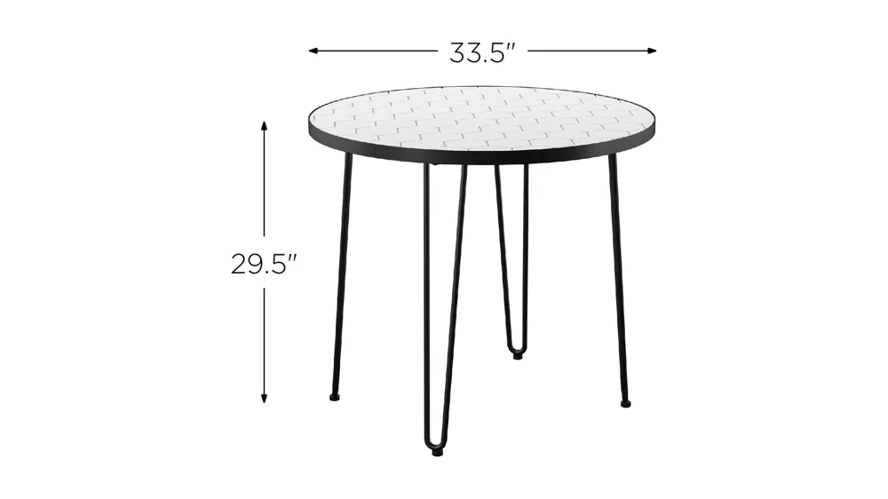 San Pedro Outdoor Round Bistro Table Dimensions