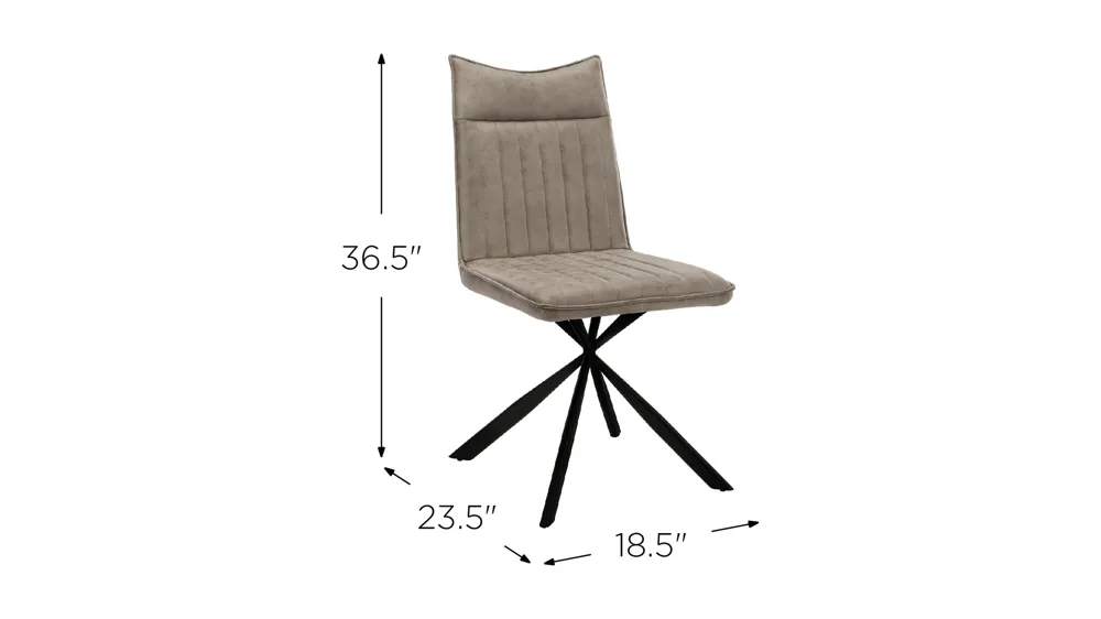 Monarch Starburst Dining Chair - Set Of 2 Dimensions