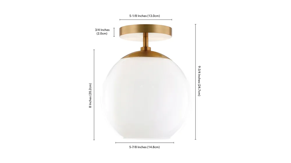 Alexa Semi-Flush Mount Dimensions