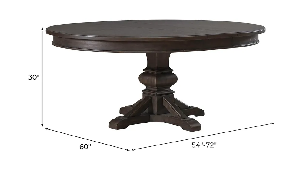 Paradise Valley Pedestal Table Set Dimensions