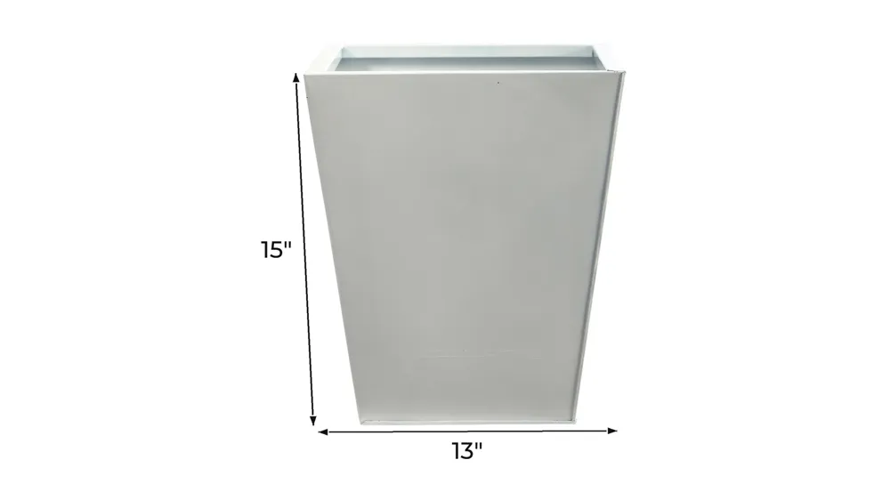 15in. Classic Square Metal Planter Dimensions