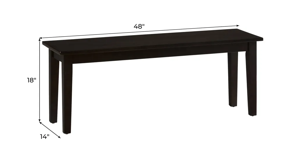 Simplicity Dining Bench Dimensions