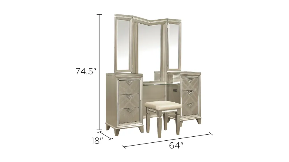 Cordlia Vanity With Led Lighting Dimensions