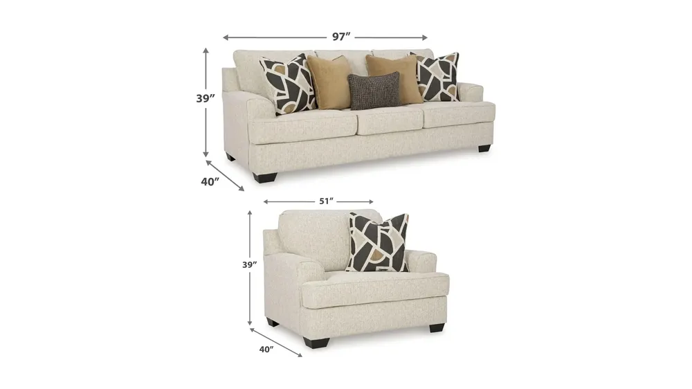 Heartcort Living Room Set Dimensions