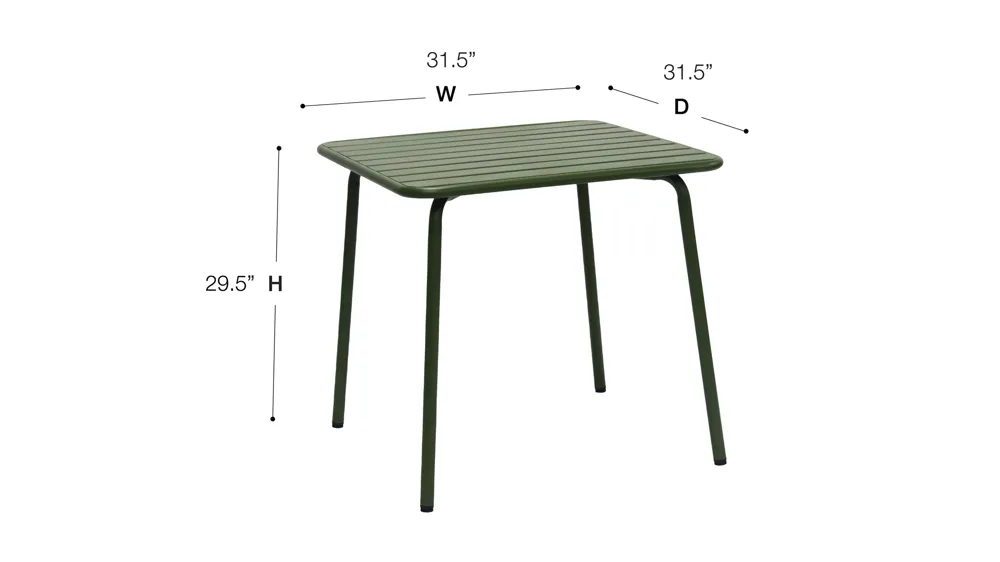 Rosco 32" Outdoor Table Dimensions