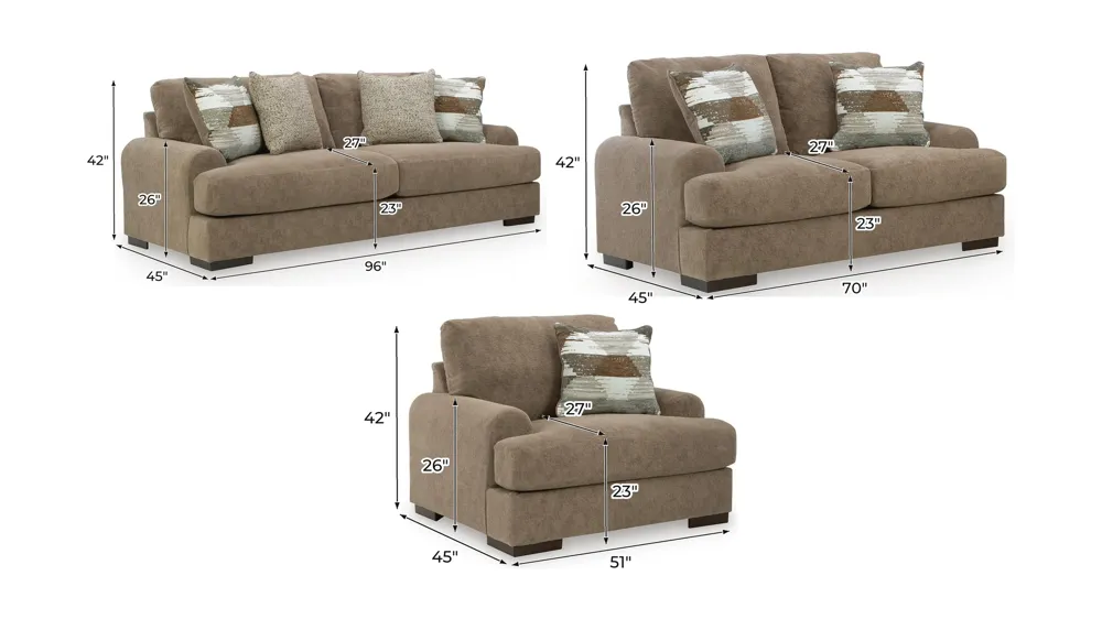 Nolenburg Living Room Set Dimensions