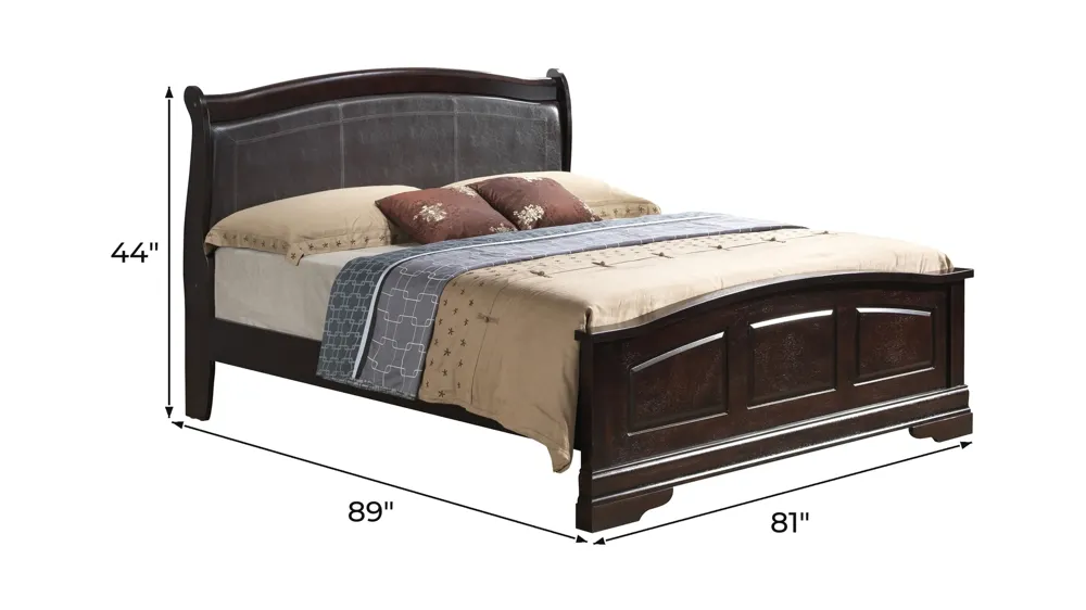 Rossie Upholstered Panel Bed Dimensions