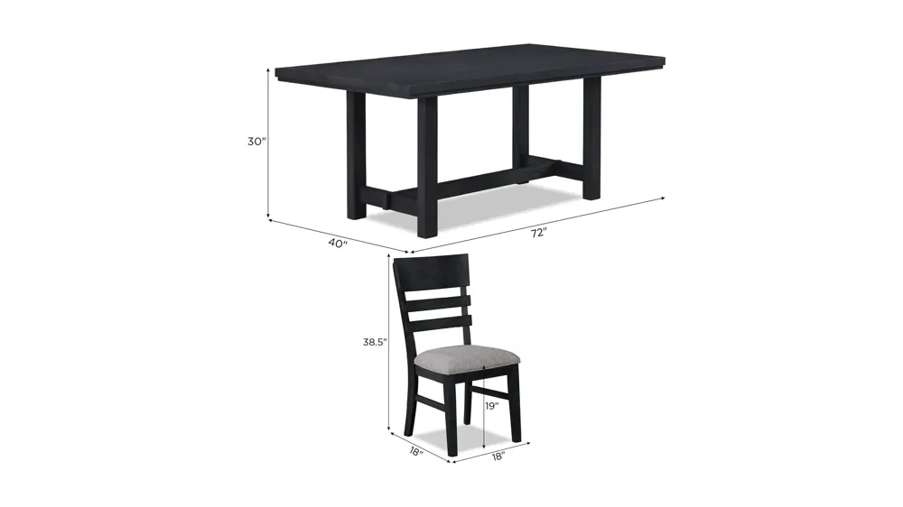 Guthrie 7-pc. Dining Set Dimensions