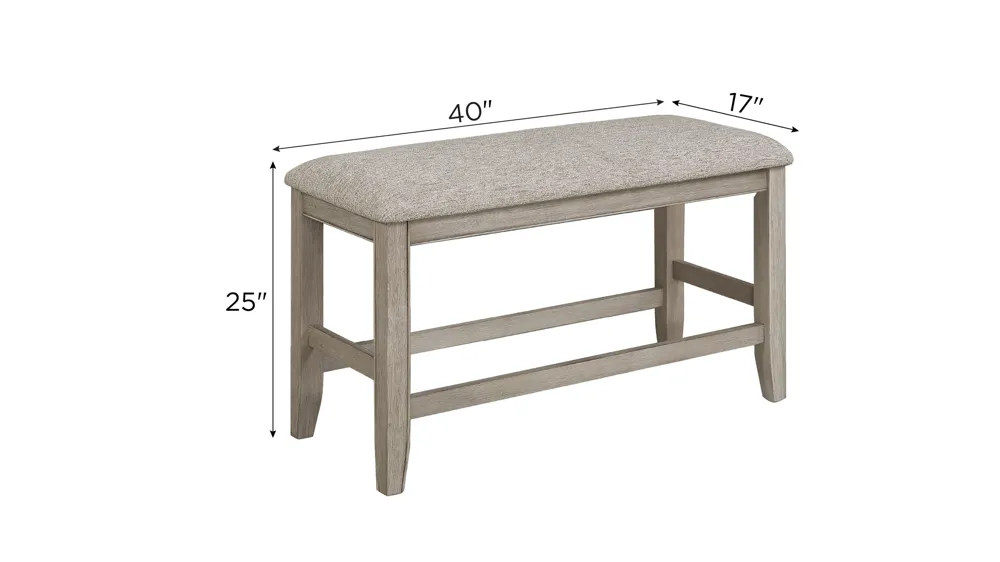 Lysander Counter-Height Bench Dimensions