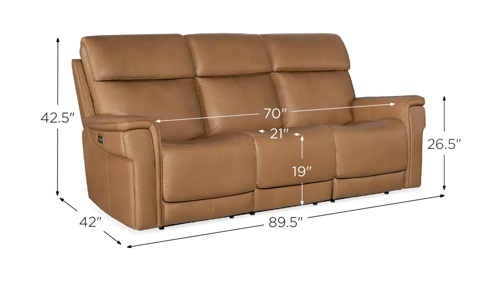Lyra Zero Gravity Power Sofa with Power Headrest Dimensions