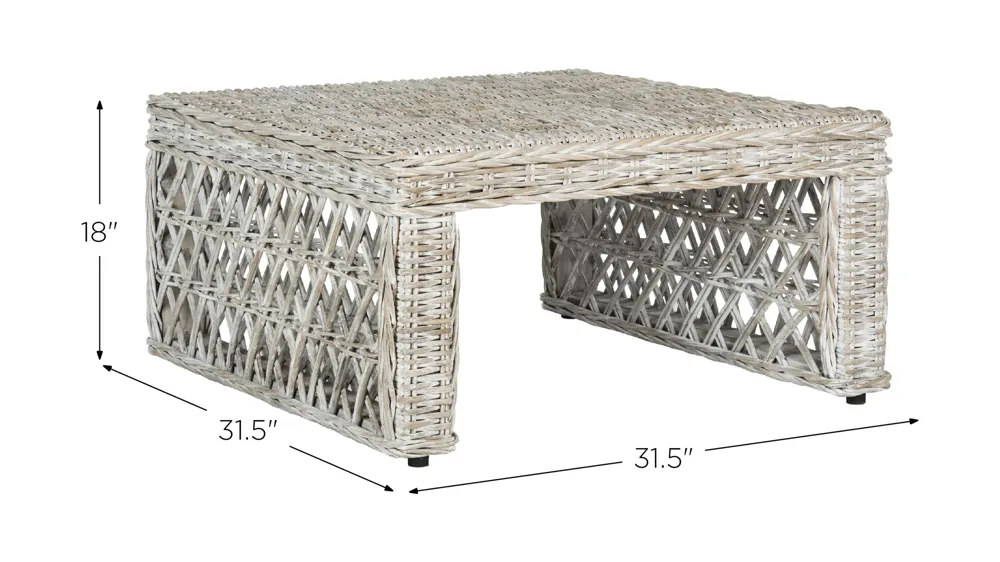 Dale Wicker Coffee Table Dimensions