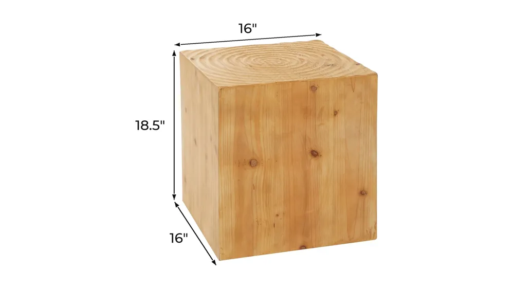 Ivy Collection Cube Accent Table Dimensions