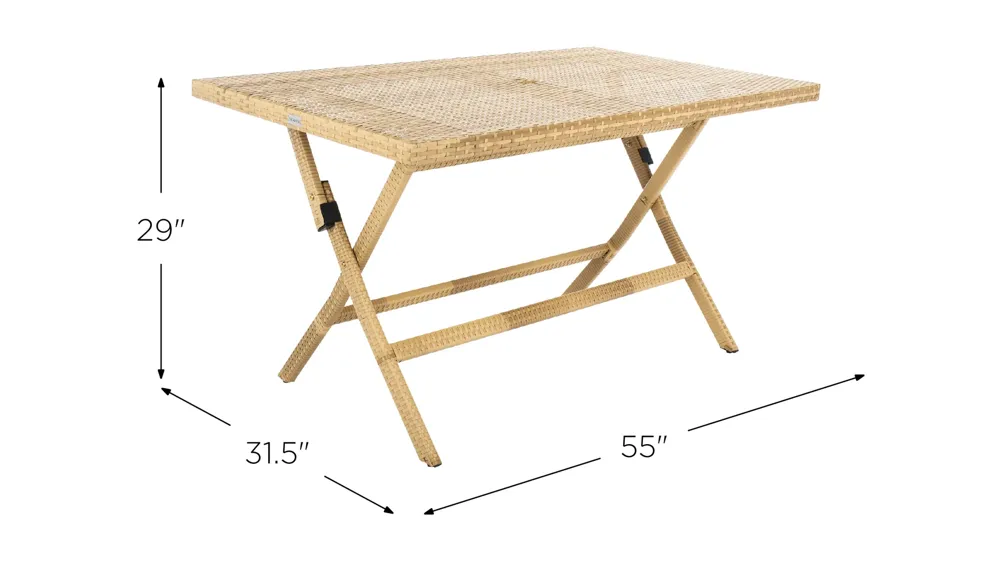 Neval Outdoor Folding Table Dimensions
