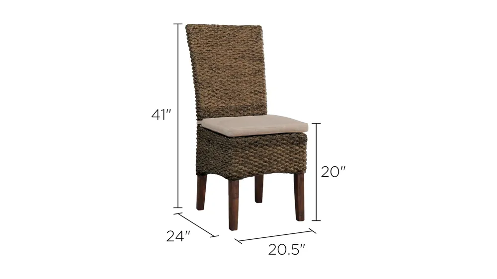 Aberdeen Woven Seagrass Dining Chair Dimensions