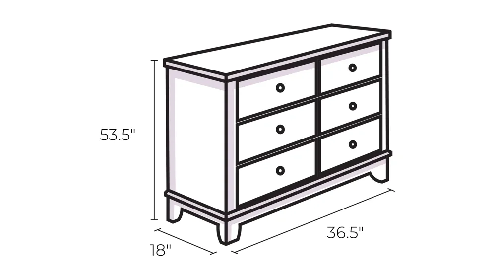 Loft Brown 5 Drawer Chest Dimensions
