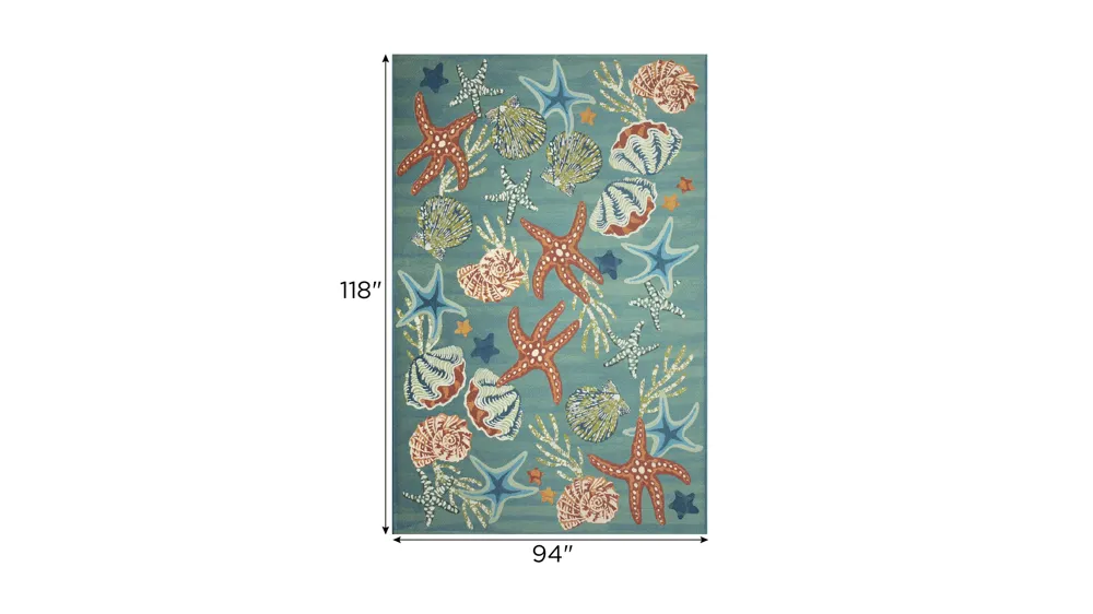 Marina Starfish Song Indoor/Outdoor Area Rug Dimensions