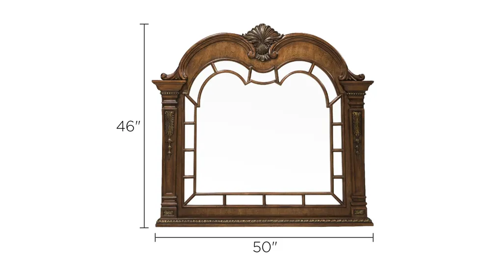Wilshire Bedroom Dresser Mirror Dimensions