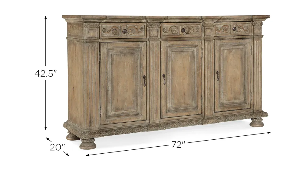 Castella 72in Credenza Dimensions