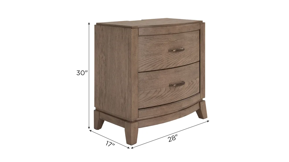 Coralie Nightstand w/ Charging Station Dimensions