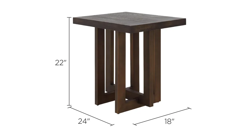 Calibri Rectangular End Table Dimensions