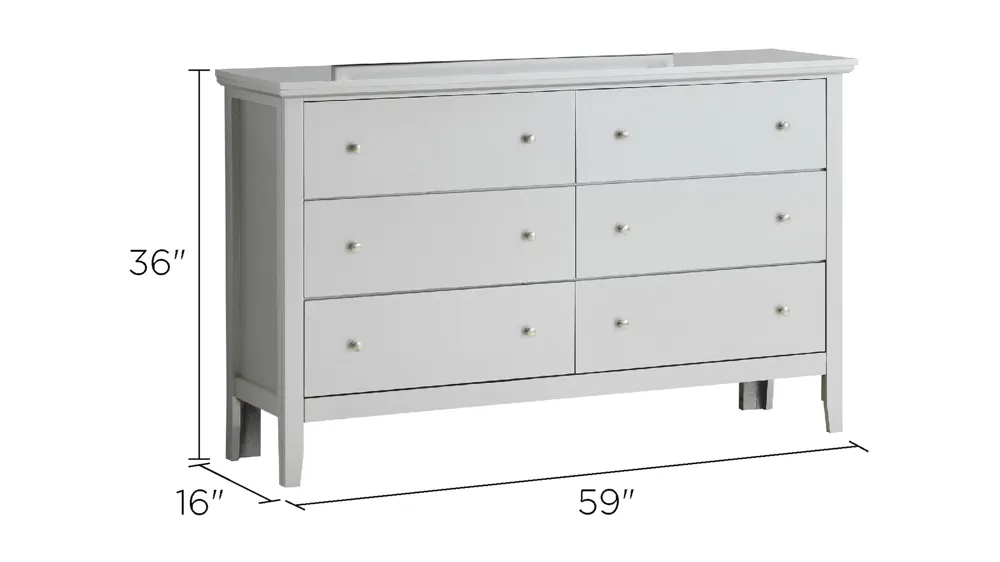 Primo Bedroom Dresser Dimensions