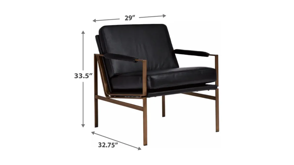 Puckman Leather Accent Chair Dimensions