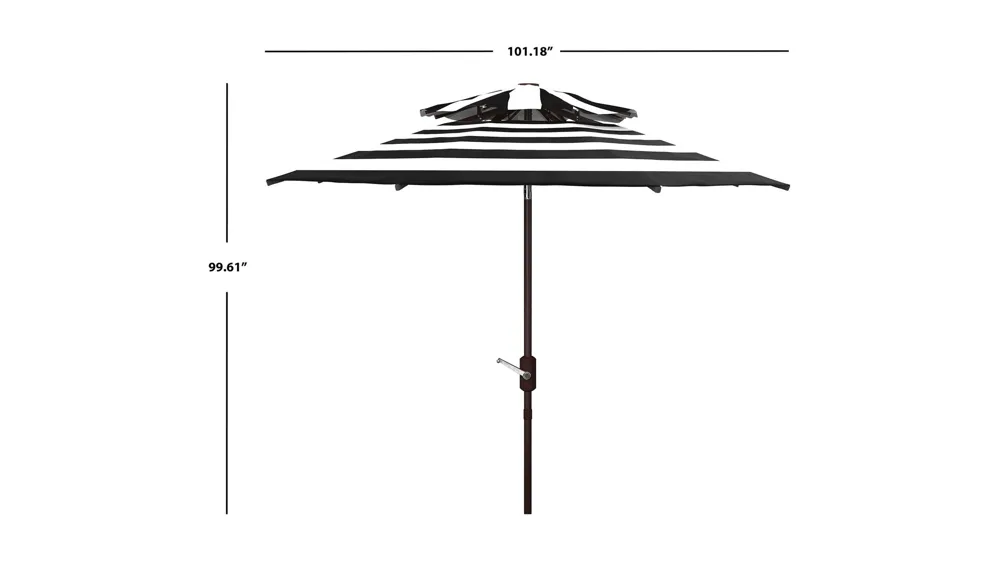Marcie Fashion Line 9 ft Double Top Umbrella Dimensions