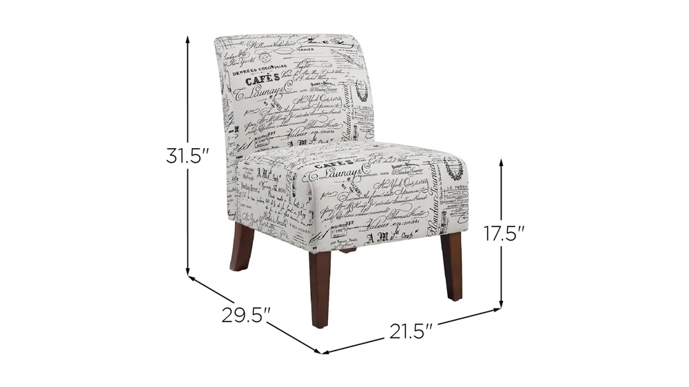 Linen Lily Chair Dimensions