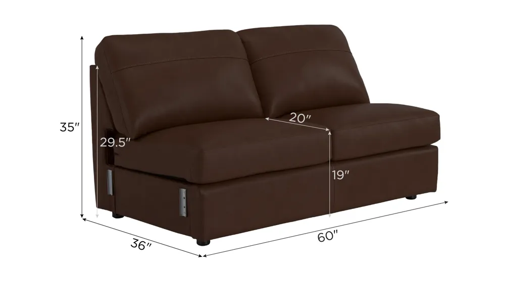 Harley Leather Armless Full Sleeper Dimensions