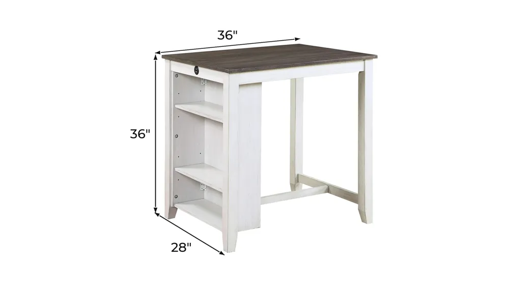 Mezzanine 3-pc. Counter Height Dining Set Dimensions