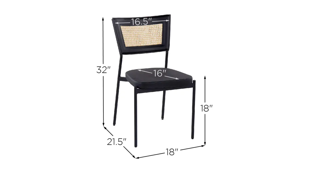 Tania Dining Chairs - Set of 2 Dimensions