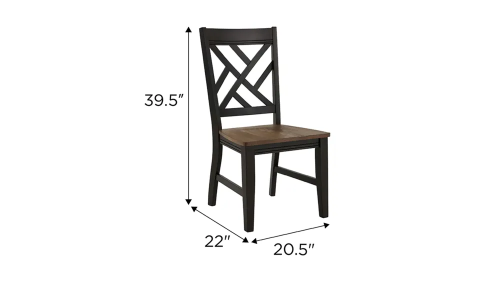 Foster Lattice Back Side Chair Dimensions