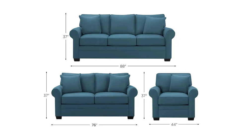 Wellsley Living Room Set Dimensions