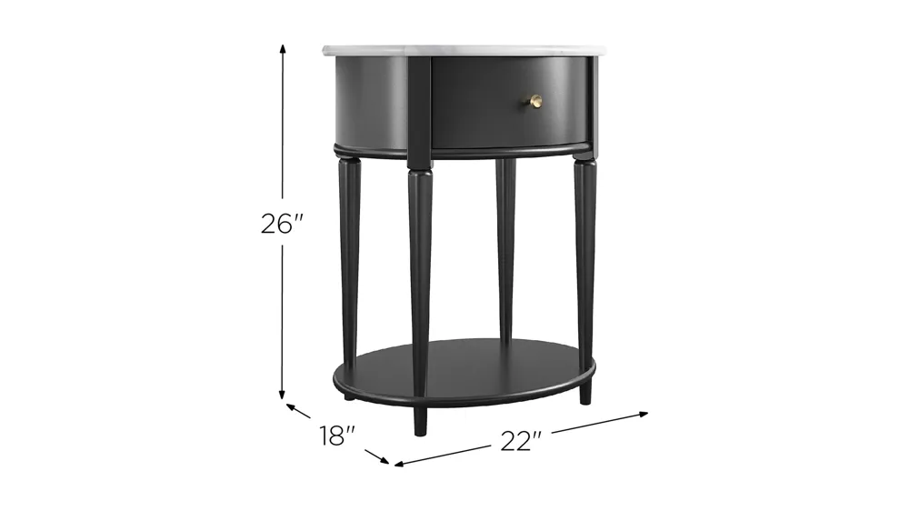 Ameriwood Home Aurora End Table Dimensions