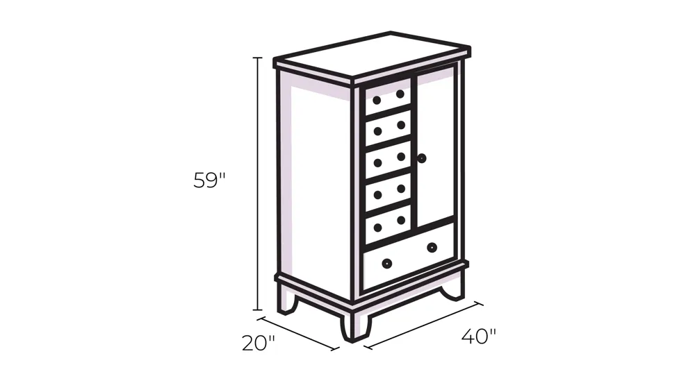 Mission Hill Gentleman's chest Dimensions