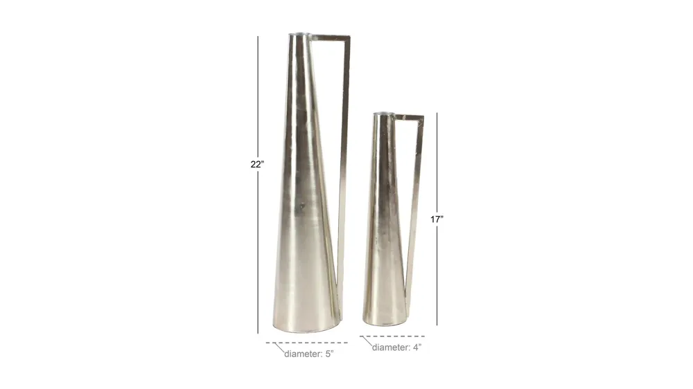 Ivy Collection DJ Vase Set of 2 Dimensions