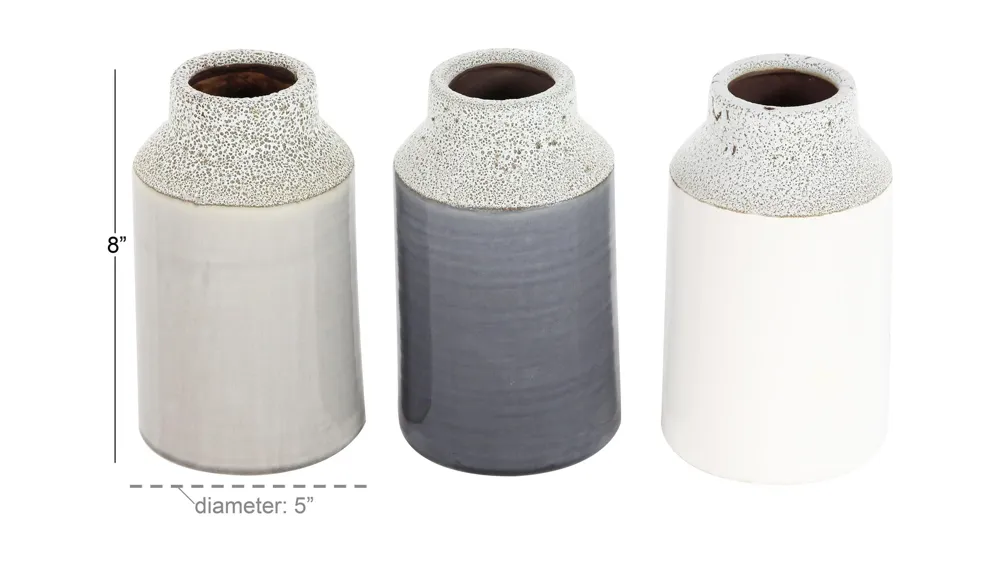Ivy Collection Jurassic Vase Set of 3 Dimensions