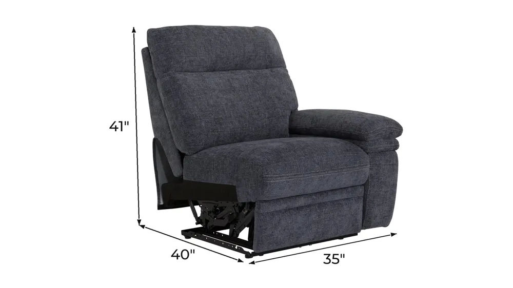 Enbridge Right Arm Facing Dual Power Recliner Dimensions